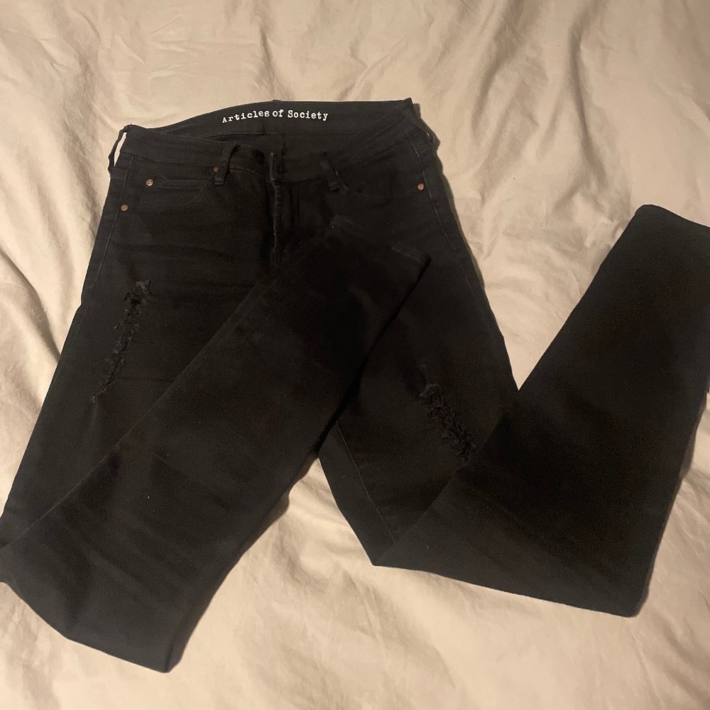 Articles of society skinny fit black jeans